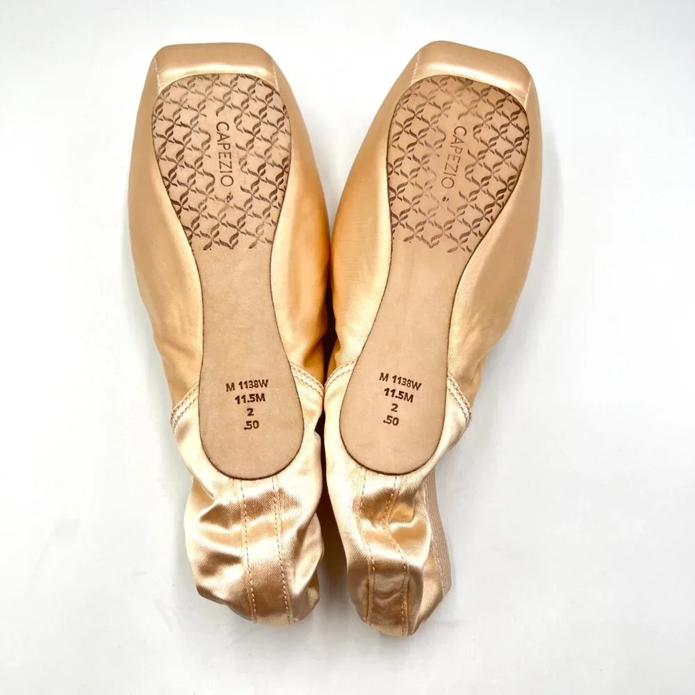 Capezio Womens Size 11.5 Donatella 1138W #2 Petal Pink Pointe Ballet Dance Shoes